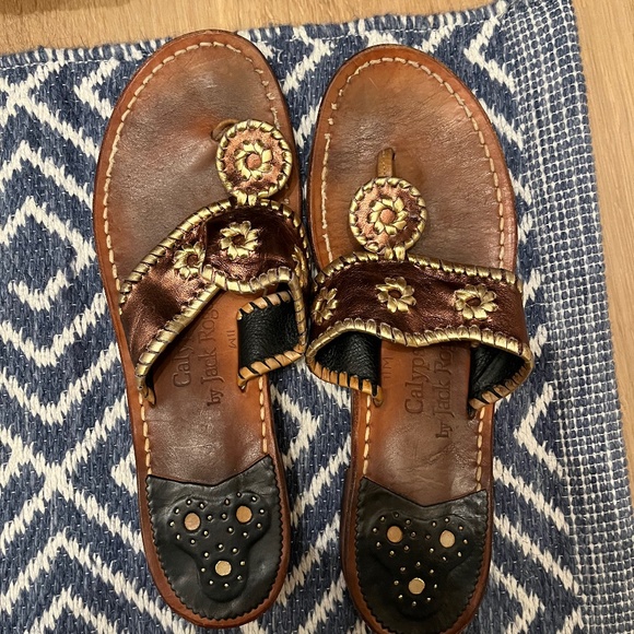 Jack Rogers Navajo Sandals X Calypso Christiane Celle sz 11 - Picture 1 of 4